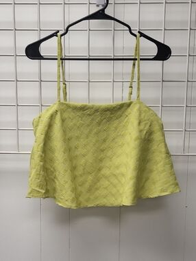 Nwot, ENTRO Lime Green TEXTURED TANK TOP, MEDUIM